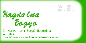magdolna bogyo business card